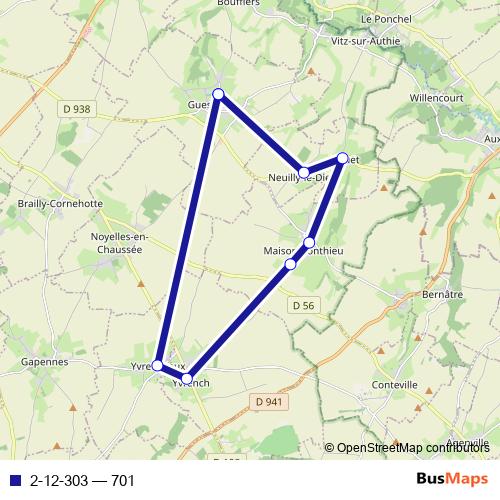 2-12-303 bus Line Map