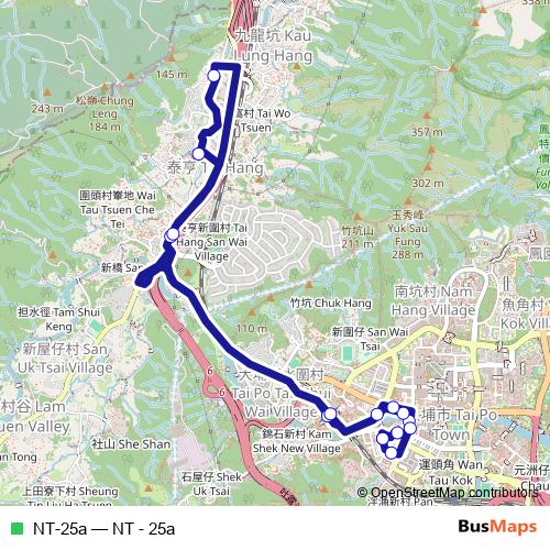 NT-25a bus Line Map