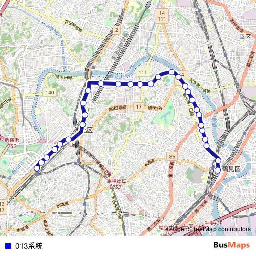 013계통 bus Line Map