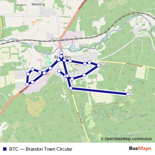BTC bus Line Map