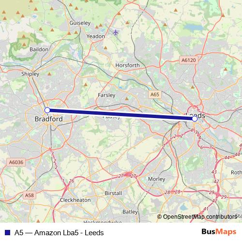 A5 bus Line Map