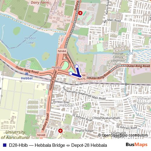 D28-Hblb bus Line Map