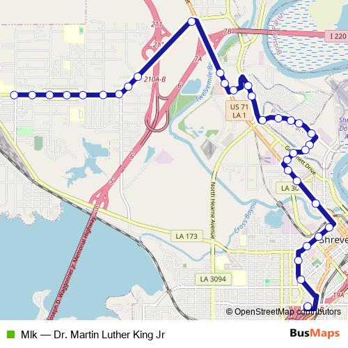 Mlk bus Line Map