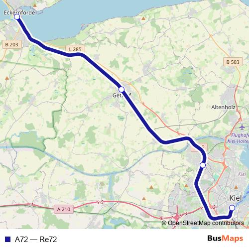 A72 rail Line Map