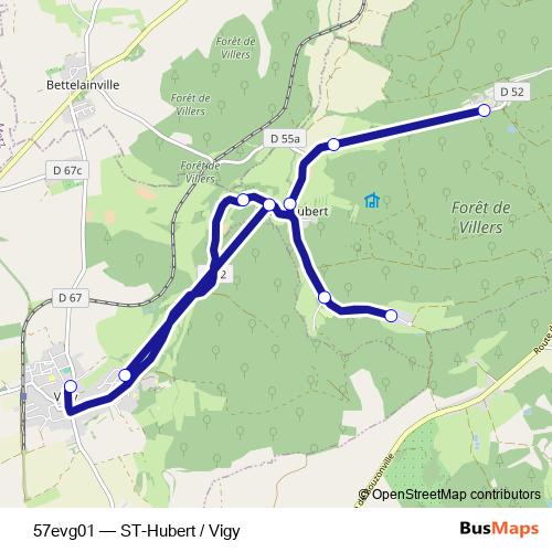 57evg01 bus Line Map