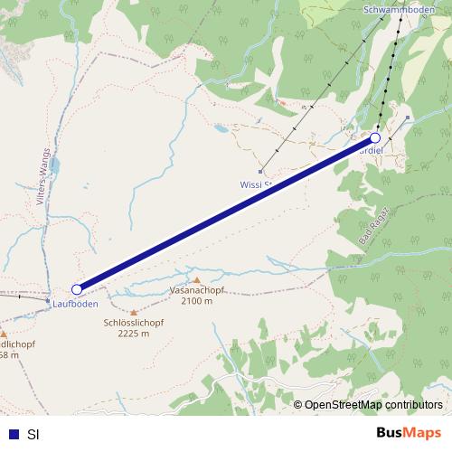 Sl cable-car Line Map