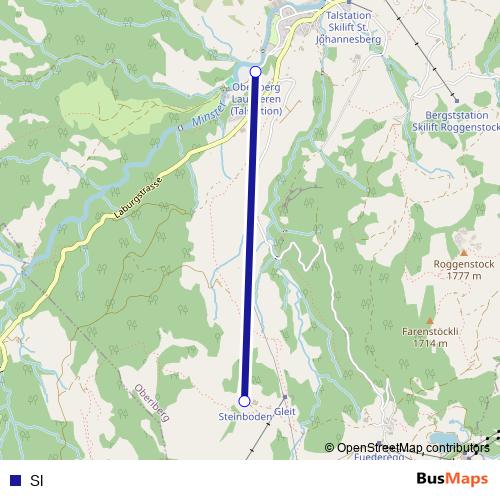 Sl cable-car Line Map
