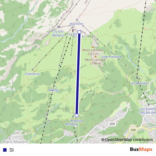 Sl cable-car Line Map