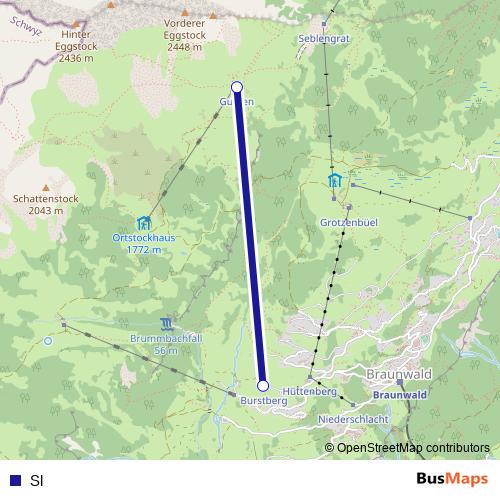 Sl cable-car Line Map