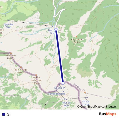 Sl cable-car Line Map