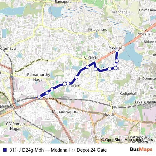 311-J D24g-Mdh bus Line Map