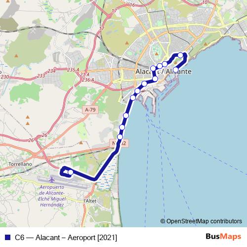 C6 bus Line Map