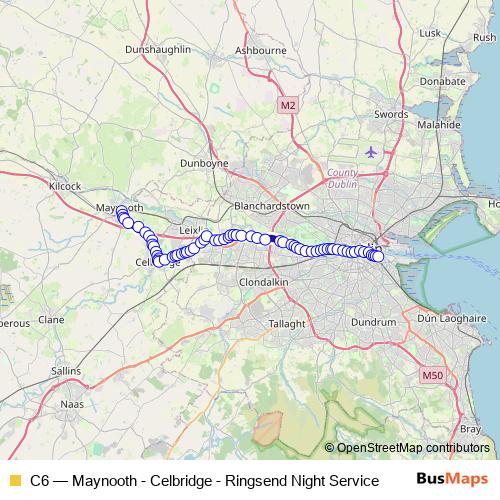 C6 bus Line Map