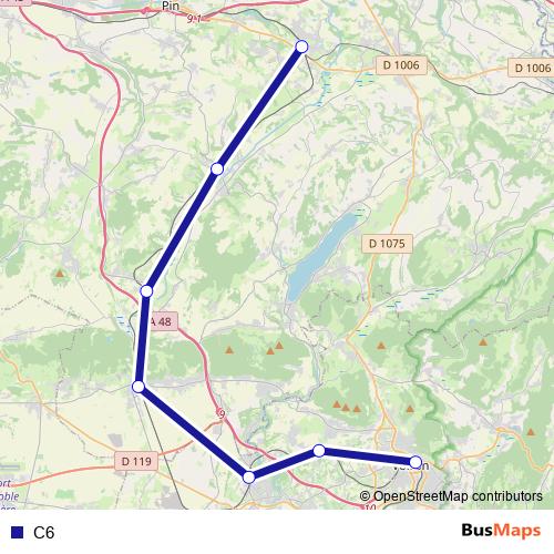 C6 bus Line Map