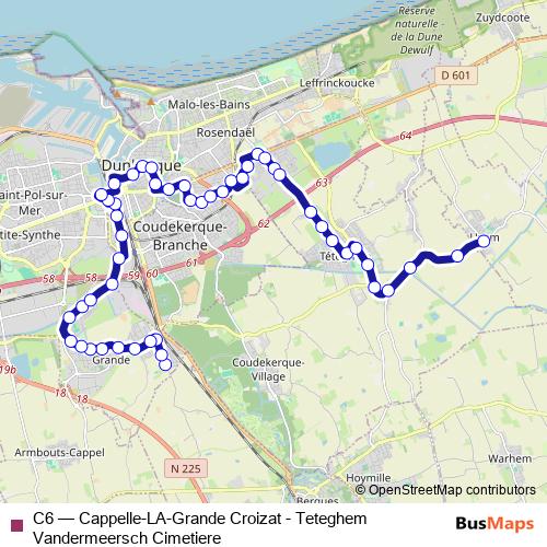 C6 bus Line Map