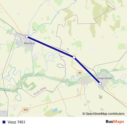 Vesz 7451 rail Line Map