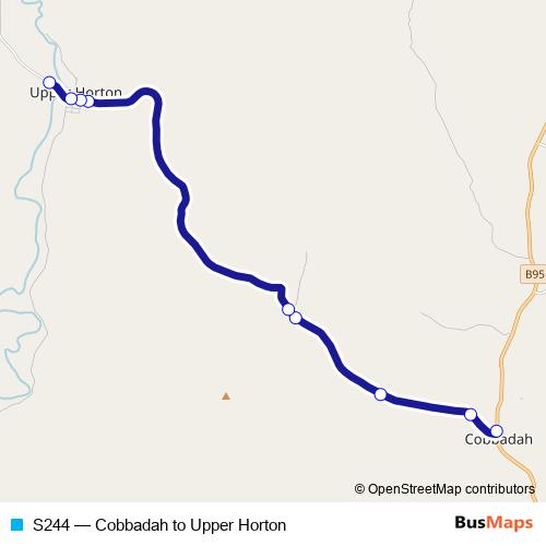 S244 bus Line Map
