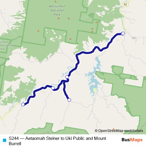 S244 bus Line Map