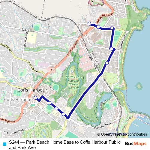 S244 bus Line Map