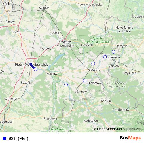 9311(Pks) bus Line Map