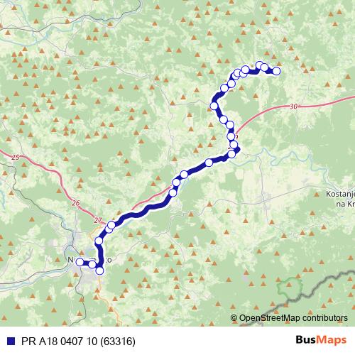 PR A18 0407 10 (63316) bus Line Map