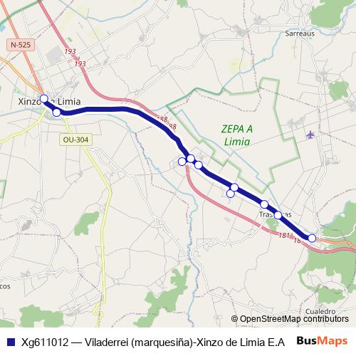 Xg611012 bus Line Map