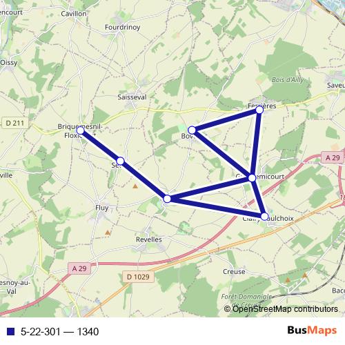 5-22-301 bus Line Map