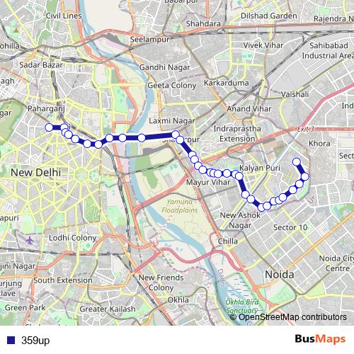 359up bus Line Map