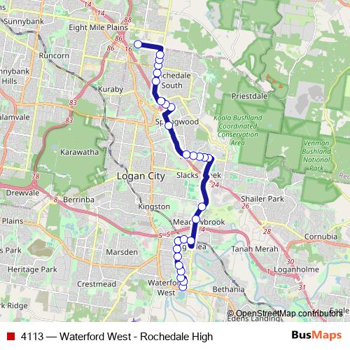 4113 bus Line Map