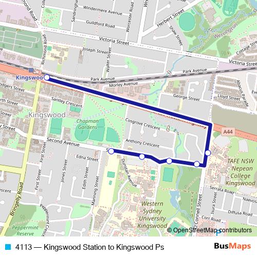 4113 bus Line Map