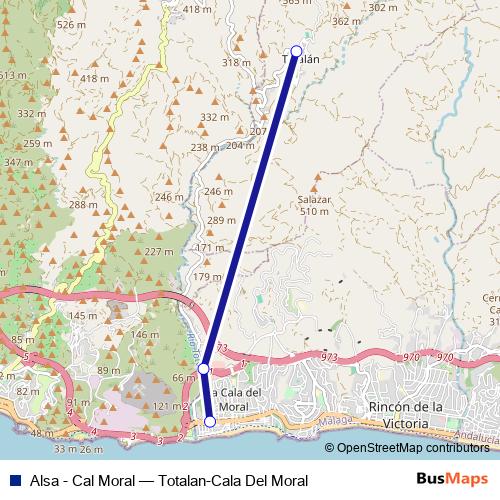 Alsa - Cal Moral bus Line Map