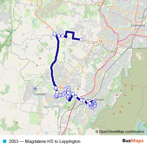 2053 bus Line Map