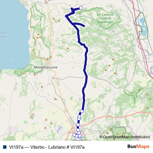 Vt197a bus Line Map