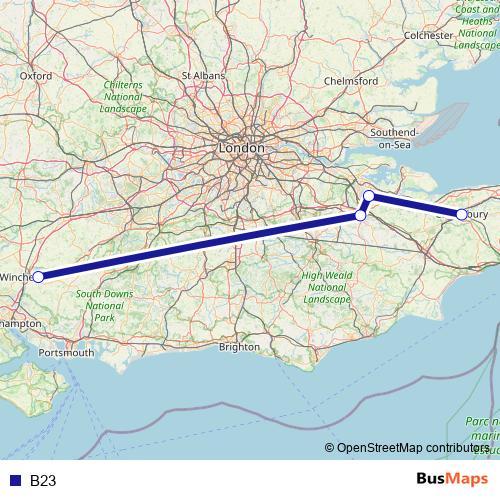 B23 bus Line Map