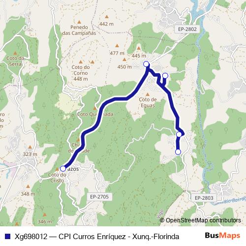Xg698012 bus Line Map