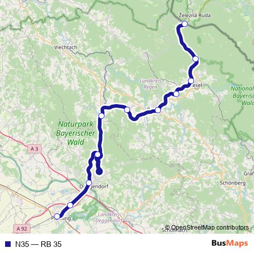 N35 rail Line Map