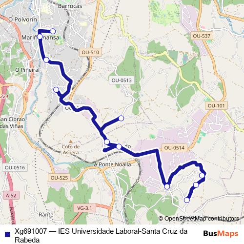 Xg691007 bus Line Map