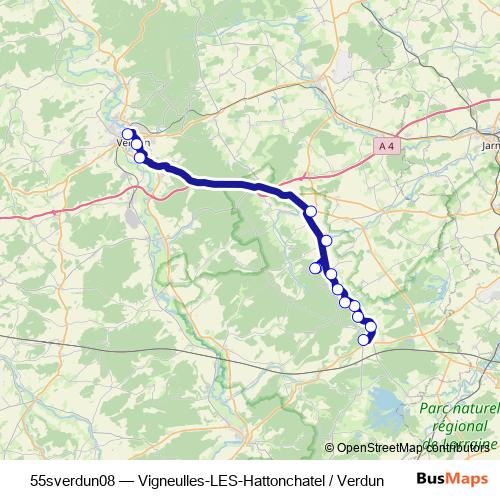 55sverdun08 bus Line Map