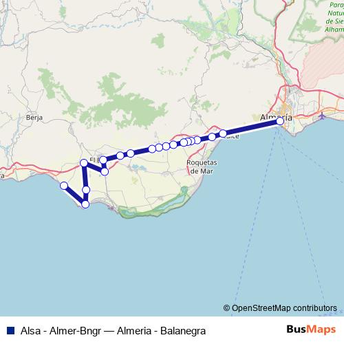 Alsa - Almer-Bngr bus Line Map