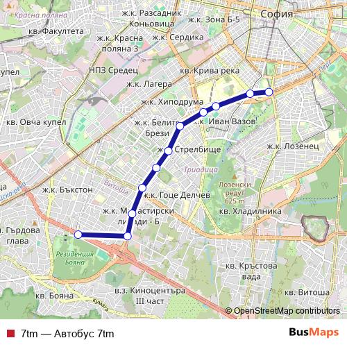 7tm bus Line Map