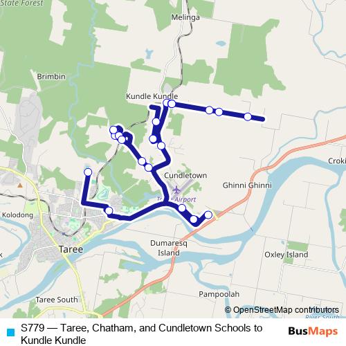 S779 bus Line Map