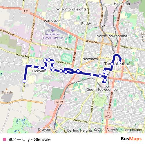 902 bus Line Map