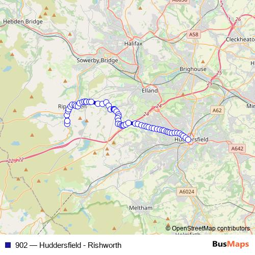 902 bus Line Map