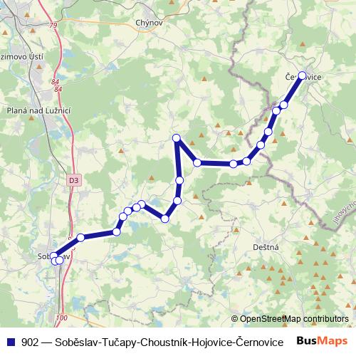 902 bus Line Map