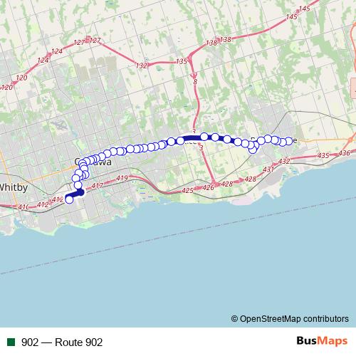 902 bus Line Map