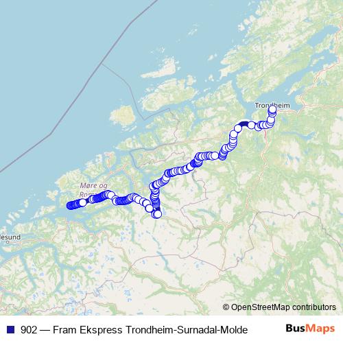902 bus Line Map