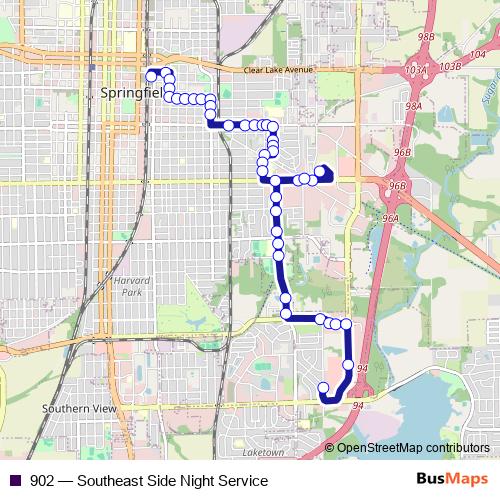902 bus Line Map