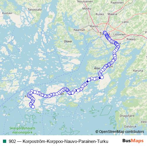 902 bus Line Map