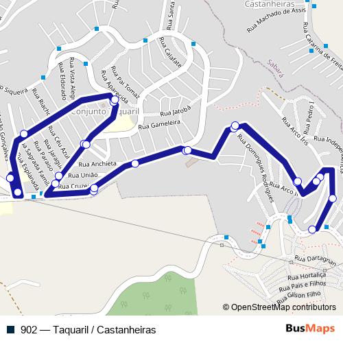 902 bus Line Map