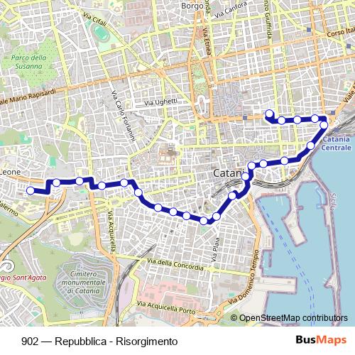 902 bus Line Map